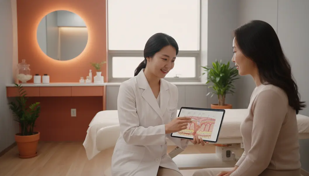 韩国专业皮肤科诊所的术前咨询