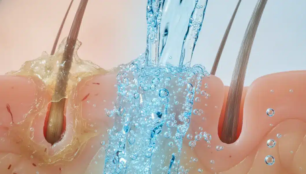 头皮Scaling通过化学与物理双重作用，能深入毛囊带走日常洗护难以清除的固态油脂与老废角质。