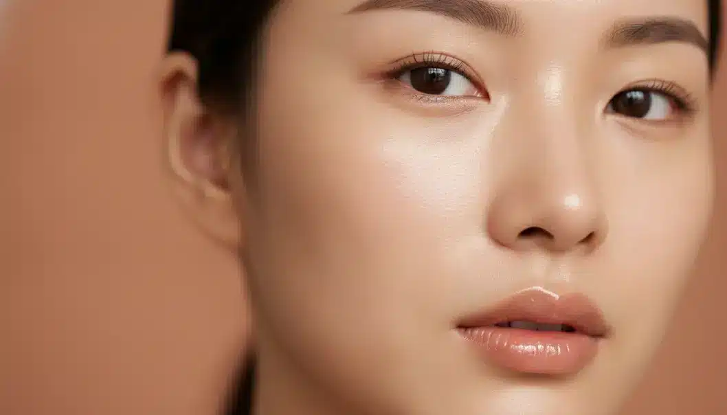 韩女妆的核心在于充盈透亮的原生水光肌底