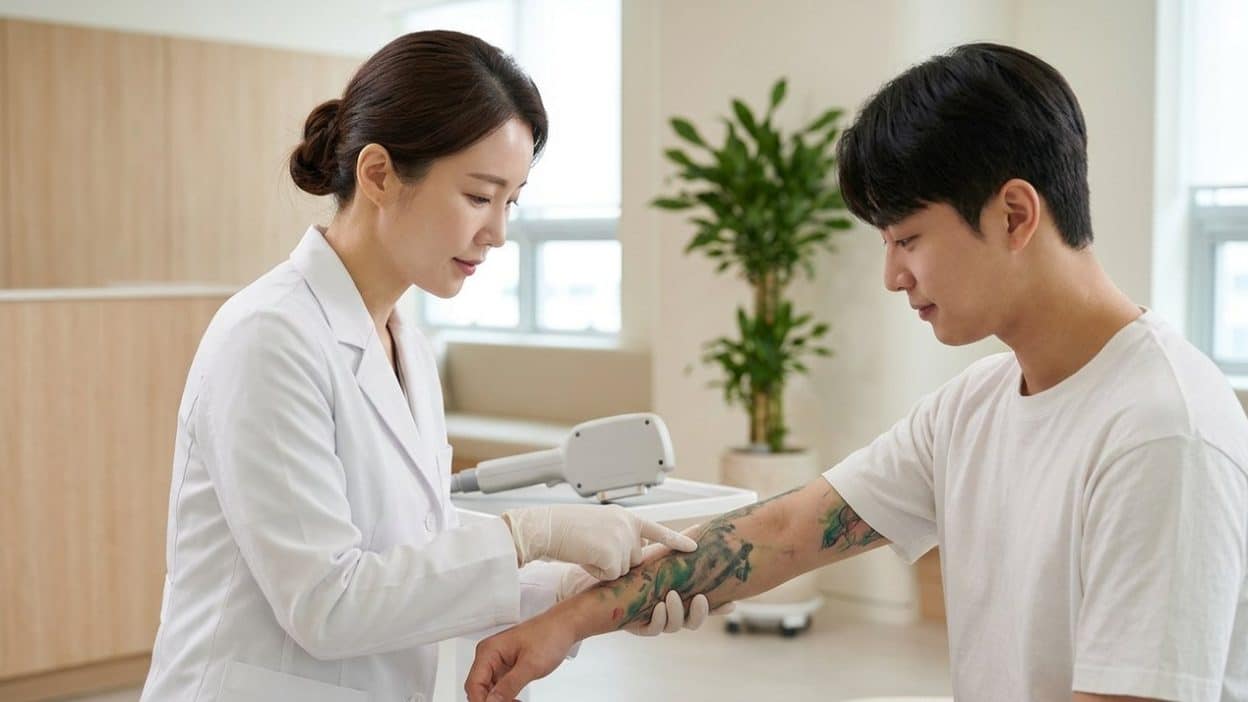 韩国激光洗纹身 — 韩国激光洗纹身疗程次数 不同颜色的清除难度 (photo)
